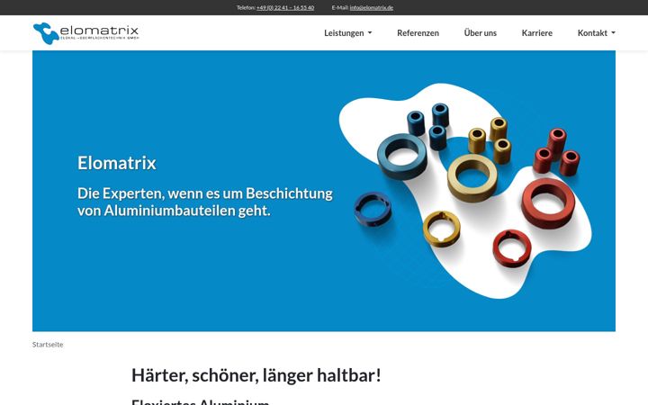 Screenshot of elomatrix.de