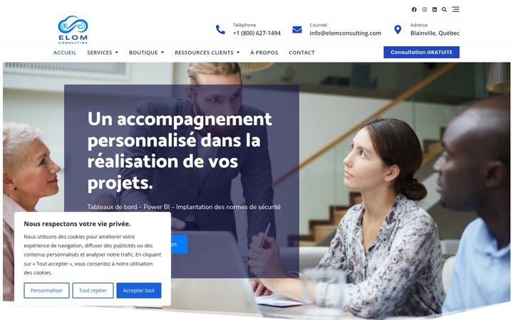Screenshot of elomconsulting.com