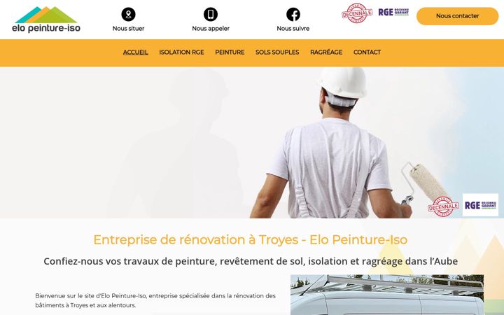 Screenshot of elopeinture-iso.fr