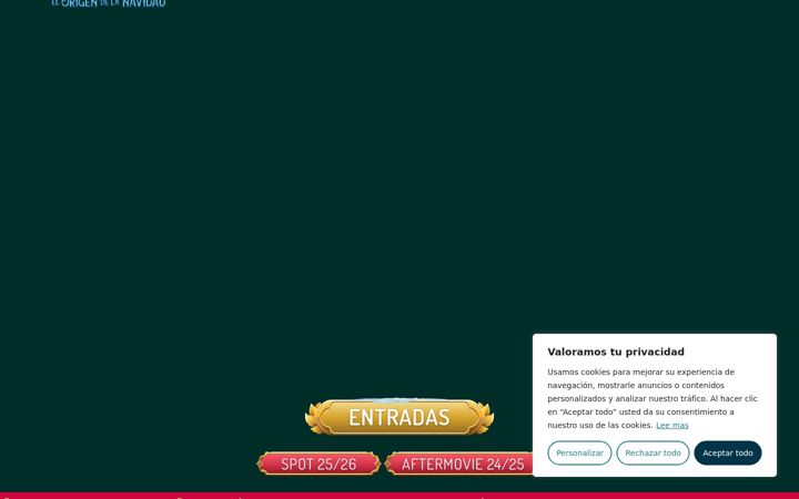 Screenshot of elorigendelanavidad.com
