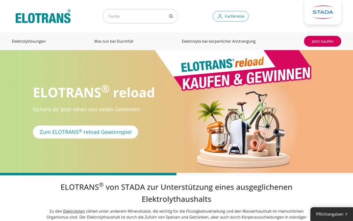 Screenshot of elotrans.de