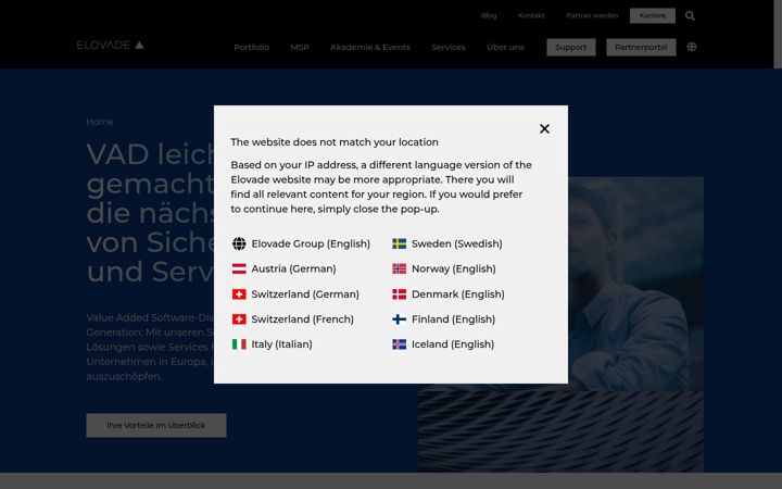 Screenshot of elovade.com