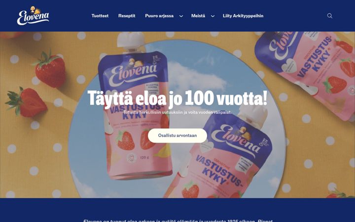 Screenshot di elovena.fi