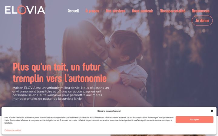 Screenshot of elovia.ca