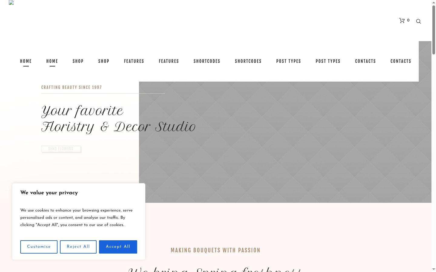 Screenshot van de toestemmingsbanner zoals getoond vóór enige interactie