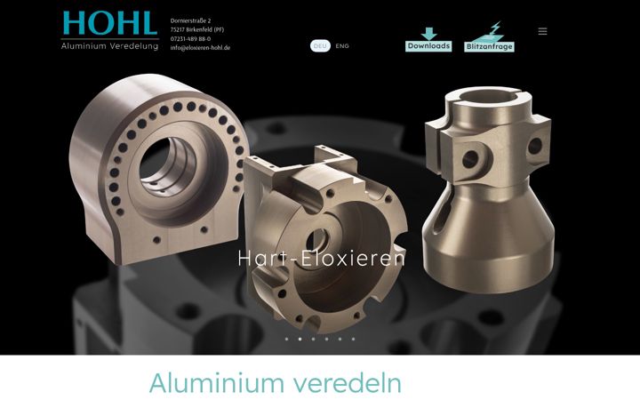 Screenshot of eloxieren-hohl.de