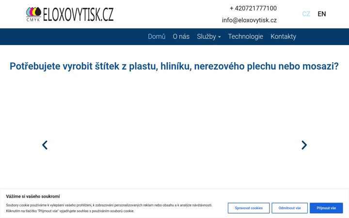 Snímek obrazovky eloxovytisk.cz