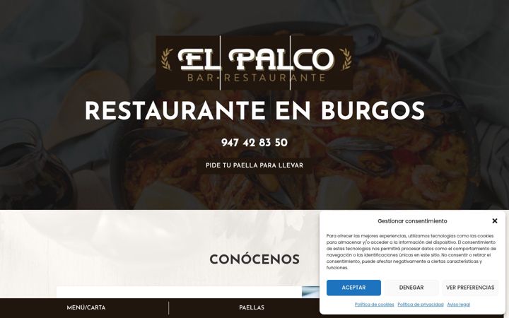 Skärmbild av elpalcoburgos.es