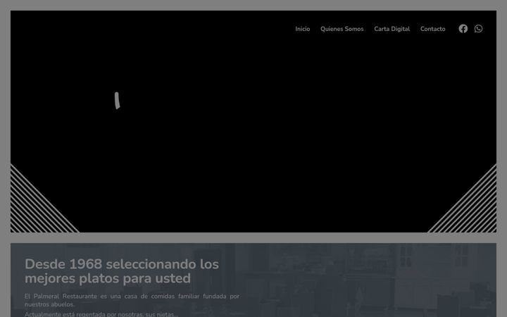 Screenshot of elpalmeralrestaurante.com