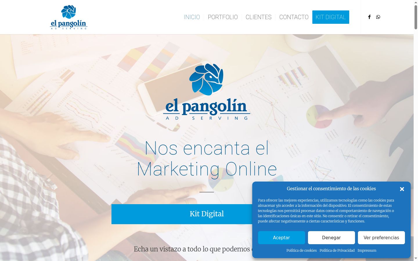 Screenshot of the consent banner shown before any interaction