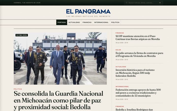 Screenshot of elpanoramamexico.mx