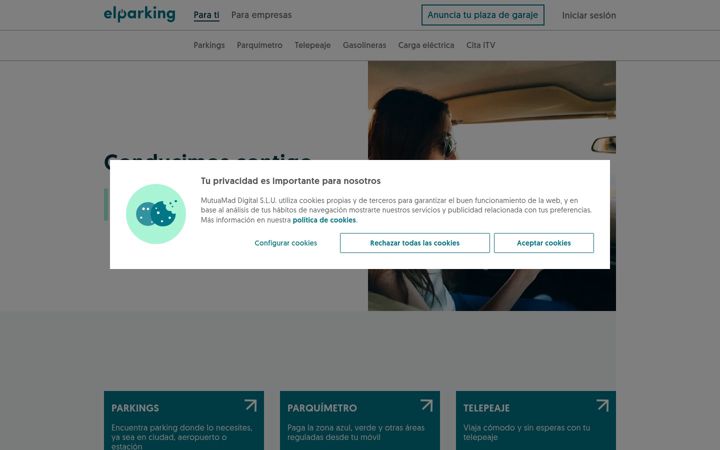 Screenshot of elparking.com