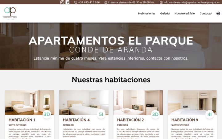 Screenshot of elparquecondearanda.es
