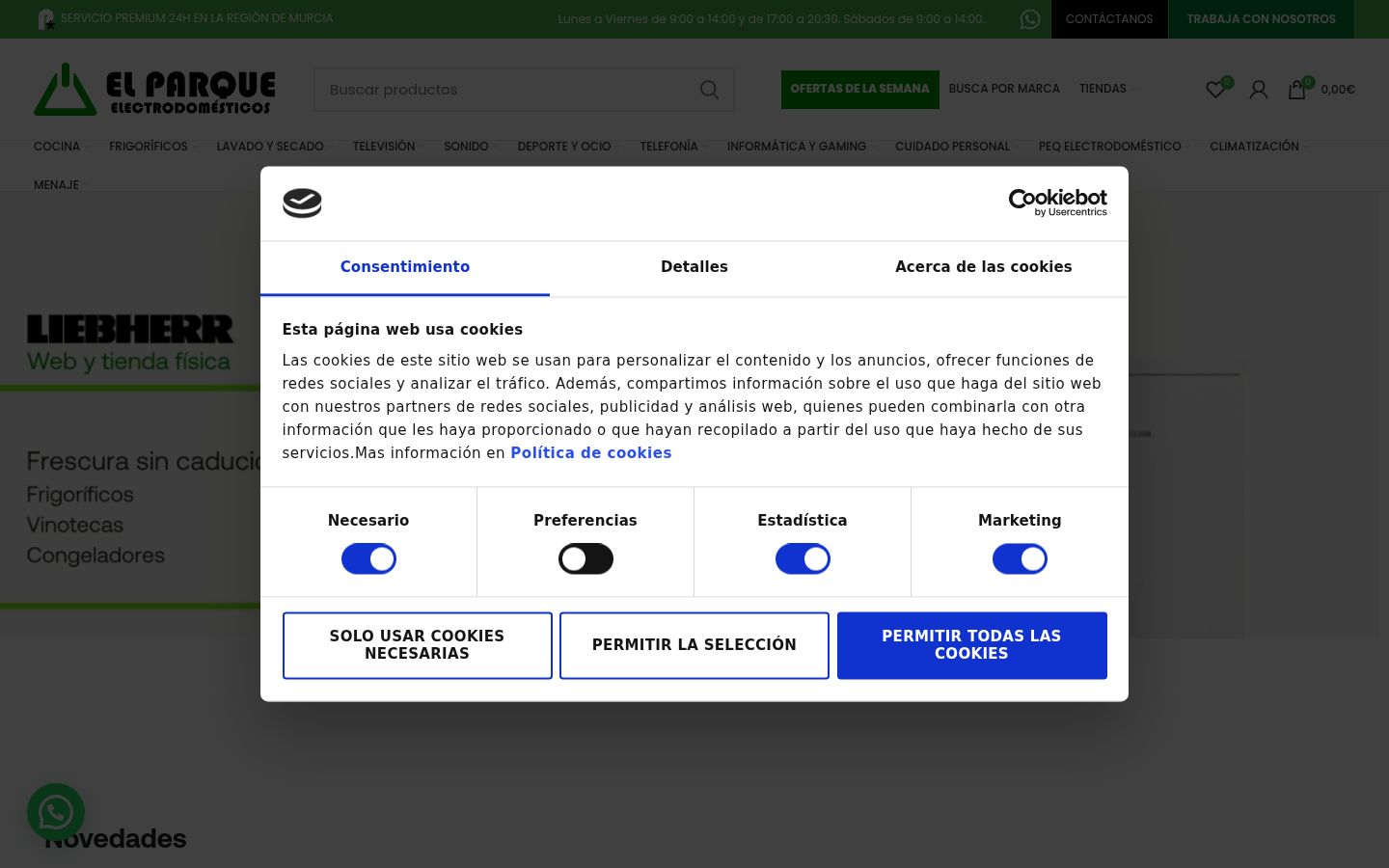Screenshot tal-banner tal-kunsens muri qabel kwalunkwe interazzjoni