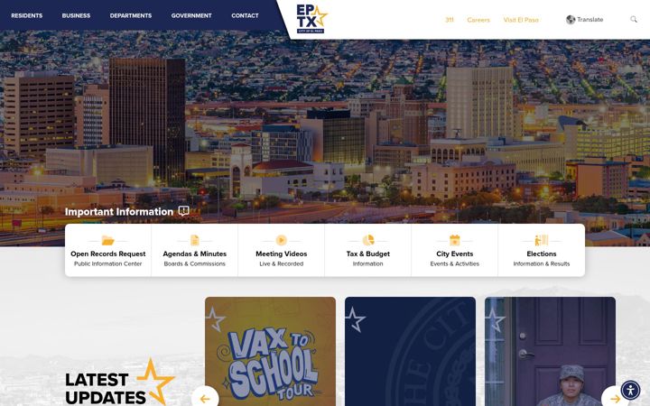 Screenshot of elpasotexas.gov