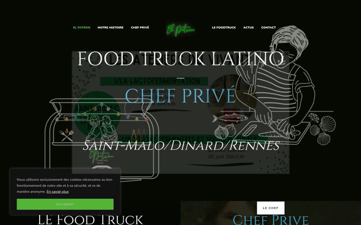 Screenshot of elpatronfoodtruck.fr