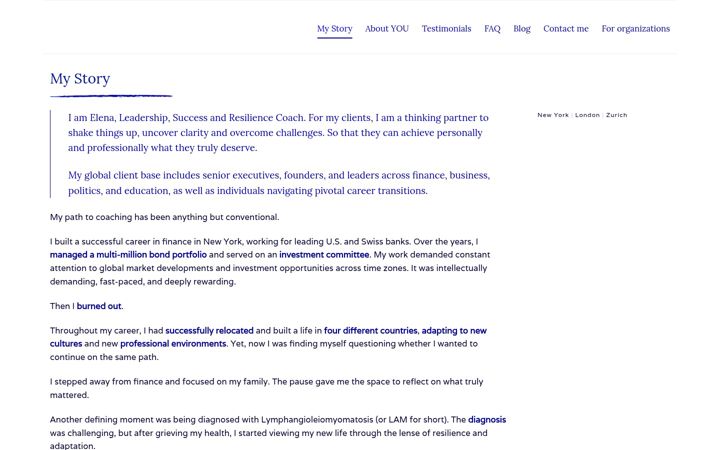 Screenshot of elpcoaching.com