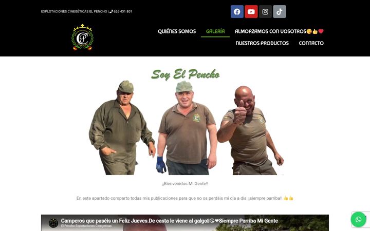 Screenshot of elpenchoexplotacionescinegeticas.com
