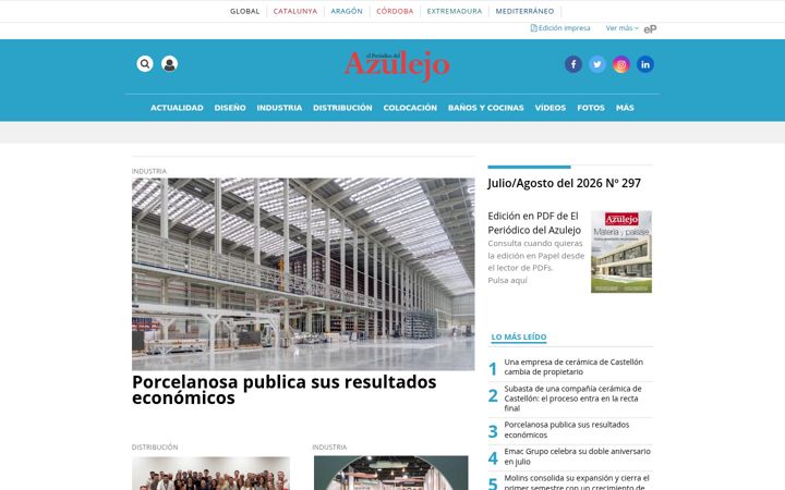 Screenshot of elperiodicodelazulejo.es