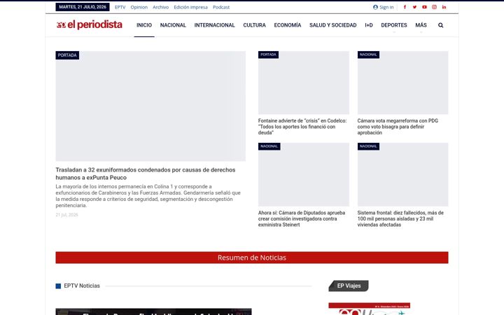 Screenshot van elperiodista.cl