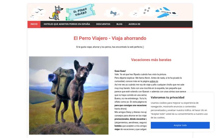 Screenshot of elperroviajero.com