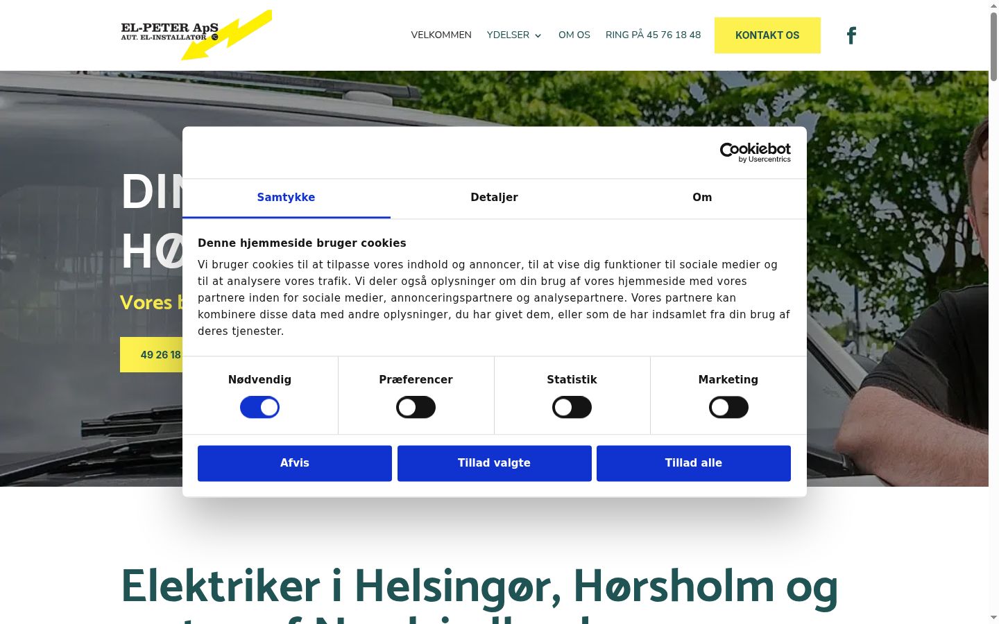 Screenshot tal-banner tal-kunsens muri qabel kwalunkwe interazzjoni