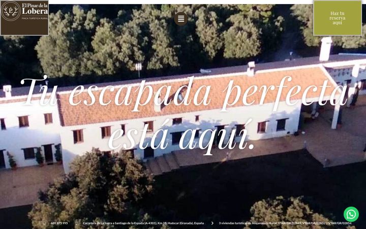 Screenshot of elpinardelalobera.com