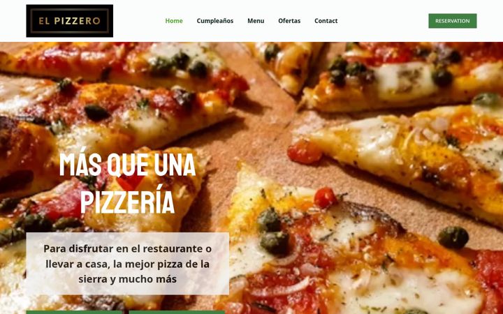 Screenshot of elpizzeroelescorial.es