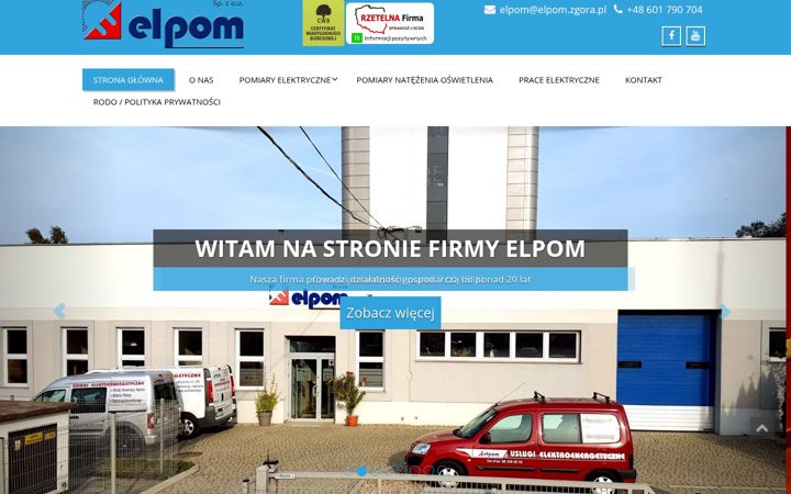 Screenshot of elpom.zgora.pl