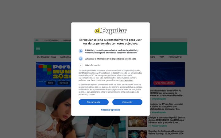 Screenshot of elpopular.pe