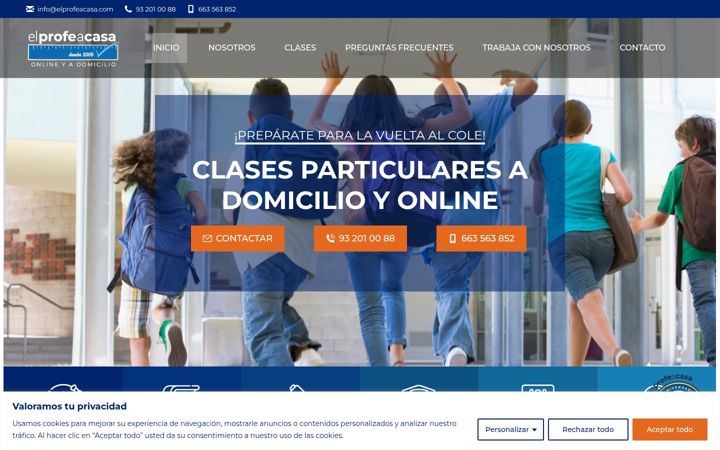 Screenshot of elprofeacasa.com