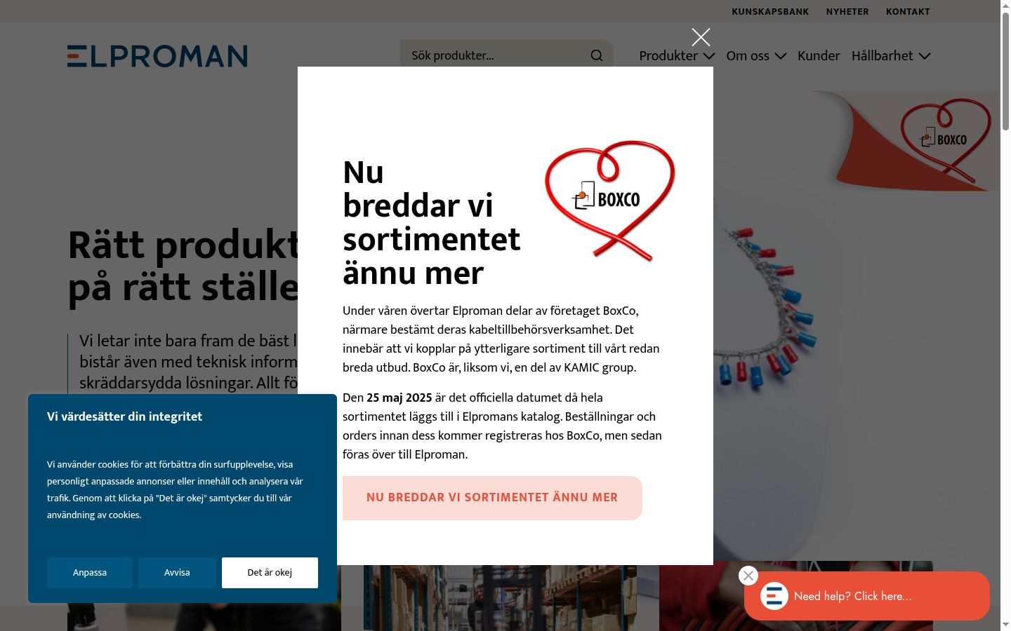 Skjermbilde av samtykkebanneret slik det vises før noen interaksjon