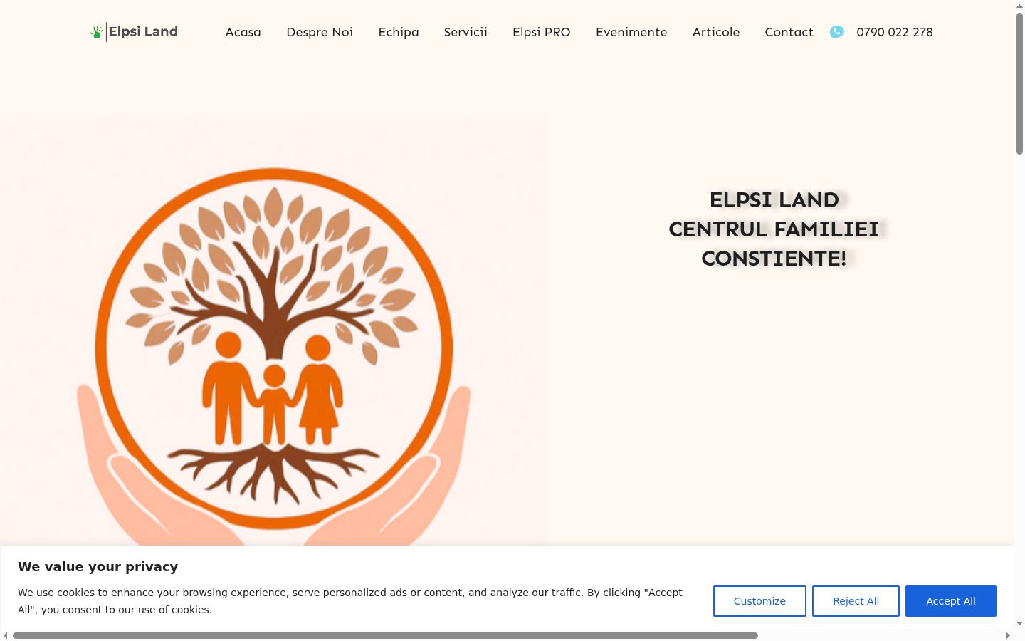 Screenshot des Einwilligungsbanners vor jeglicher Interaktion