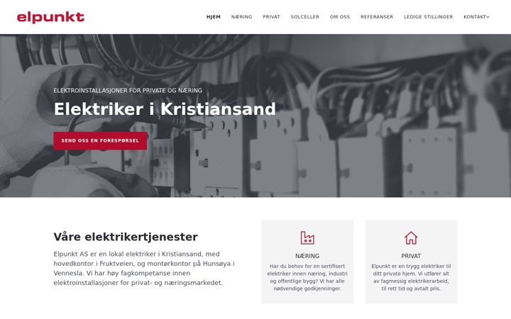 Screenshot van elpunkt.no