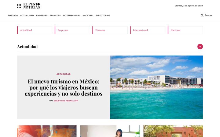Screenshot of elpuntonoticias.mx
