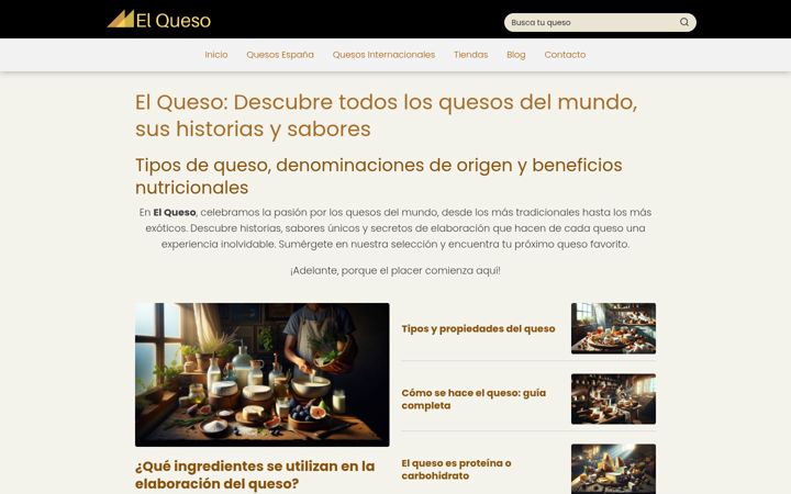 Screenshot of elqueso.es