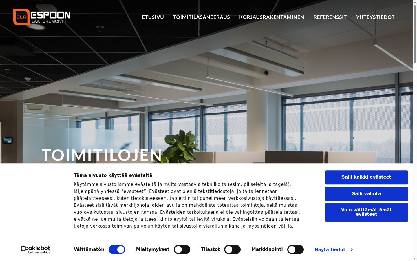 Sutikimo reklamjuostės, rodytos prieš bet kokią sąveiką, ekrano kopija