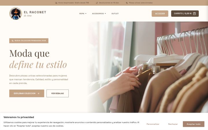 Screenshot of elraconetdearoa.com