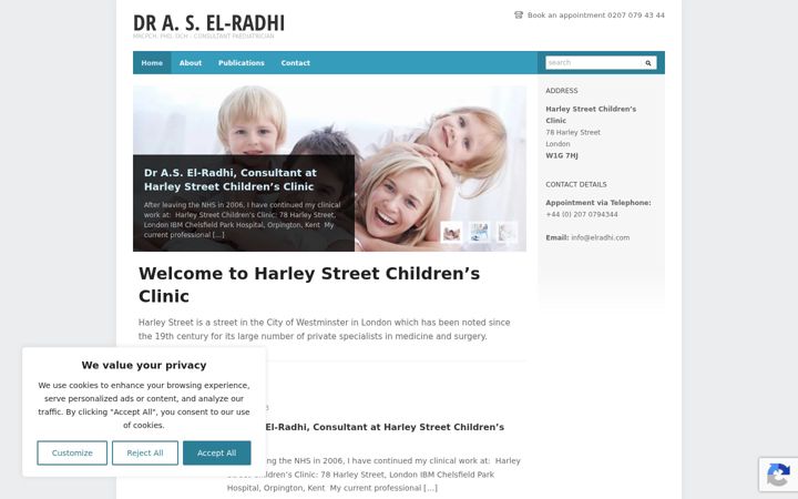 Screenshot of elradhi.com