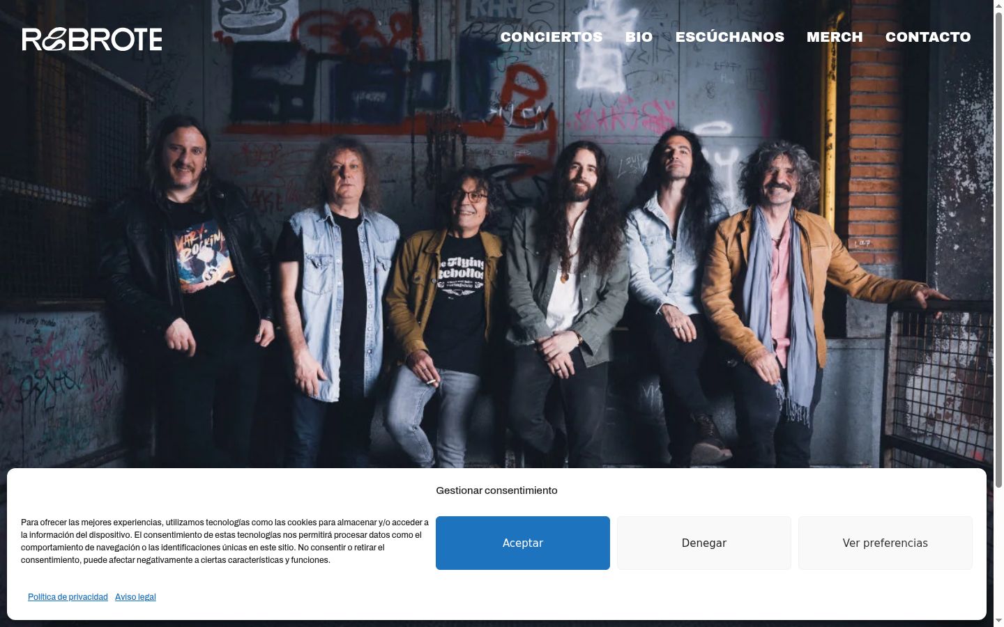 Screenshot of the consent banner shown before any interaction