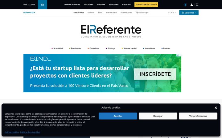 Screenshot of elreferente.es