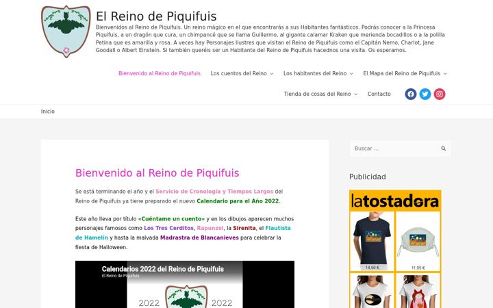 Posnetek zaslona elreinodepiquifuis.es