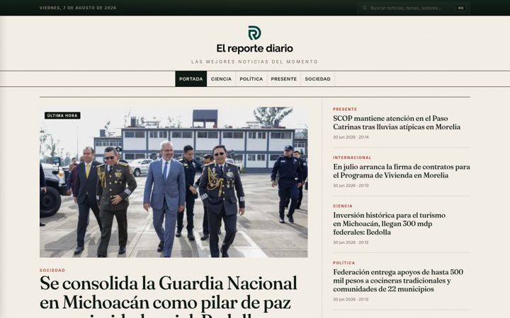 Screenshot of elreportediario.mx