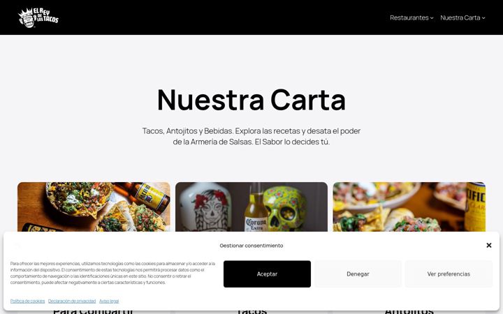 Screenshot of elreydelostacos.com