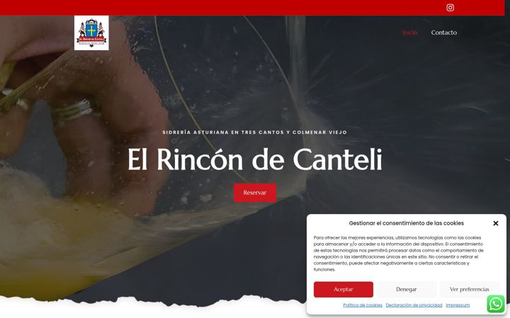 Screenshot of elrincondecanteli.es