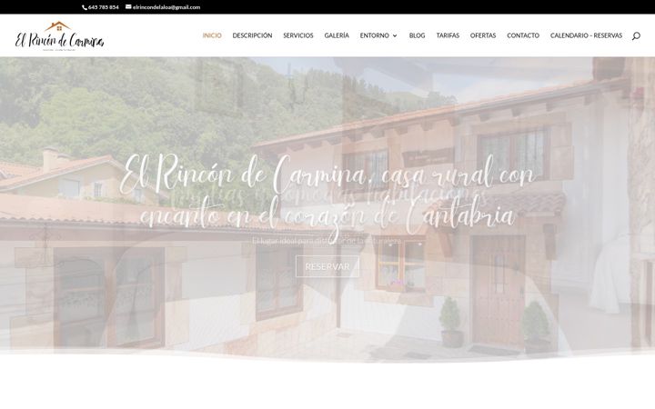 Screenshot of elrincondecarmina.es