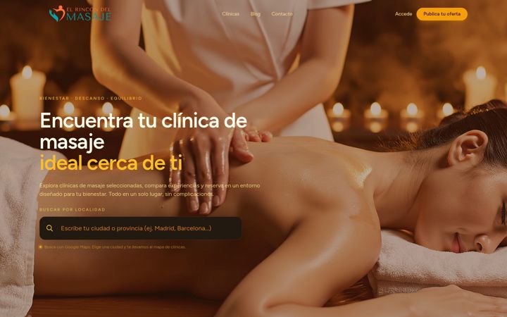 Screenshot of elrincondelmasaje.es