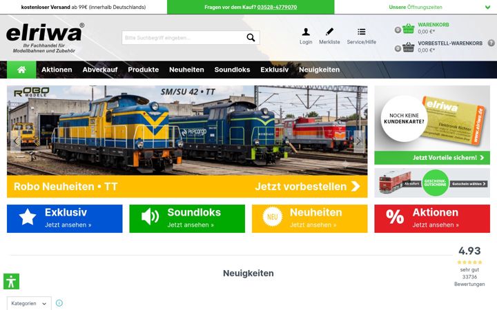 Screenshot of elriwa.de
