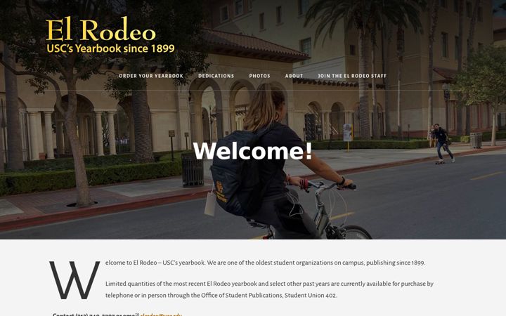Screenshot of elrodeo.usc.edu