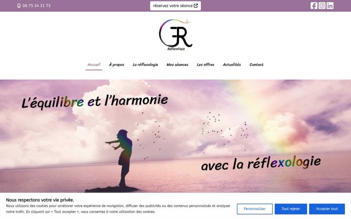 Screenshot of elsa-reflexologie49.fr